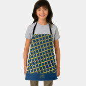 Plus Blaugelbes Minimalmuster Schürze (Insitu)