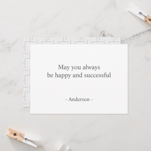 Plus Embossed Surface Pattern Grußkarte Karte (Vorderseite/Rückseite Beispiel)