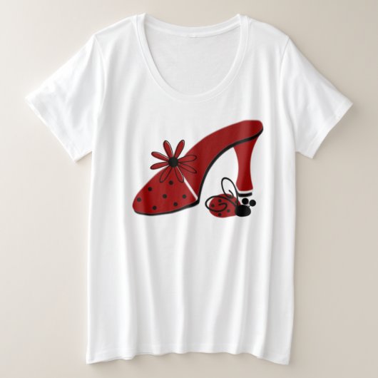 Plus-Größe für FrauenBasicT-Shirt Große Größe T-Shirt (Design vorne)