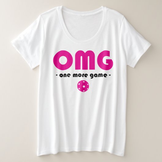 Plus Größe Pickleball Ein weiteres Spiel weiß / pi Große Größe T-Shirt (Design vorne)