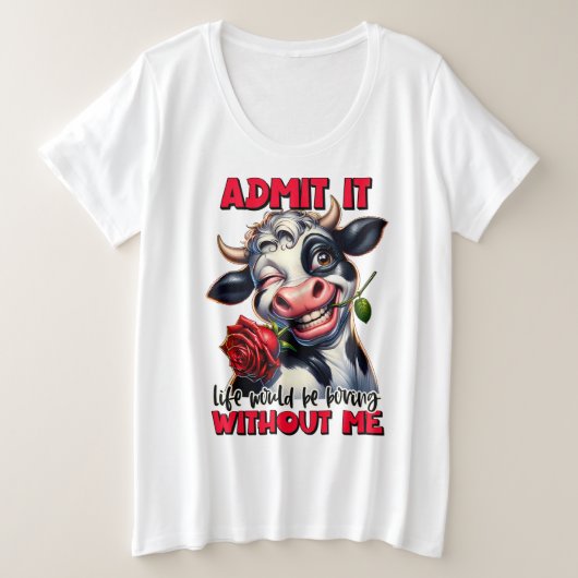 Plus Größe - T - Shirt (Design vorne)