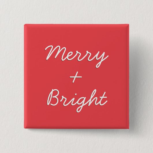 Plus Math Spaß signieren Merry + Helle Weihnachten Button (Vorderseite)