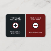 Plus minus Akkubetrieb Visitenkarte (Vorderseite)