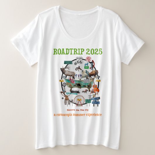 PLUS-SHIRT GROßE GRÖßE T-Shirt (Design vorne)