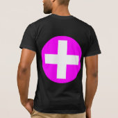 Plus Signieren in Weiß mit Magenta T-Shirt (Rückseite)