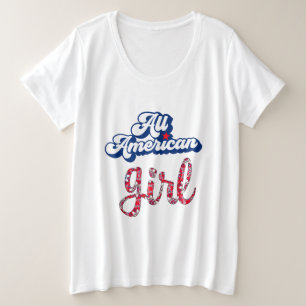 Plus Size Amerikanische Unabhängigkeitstag T - Shi Große Größe T-Shirt