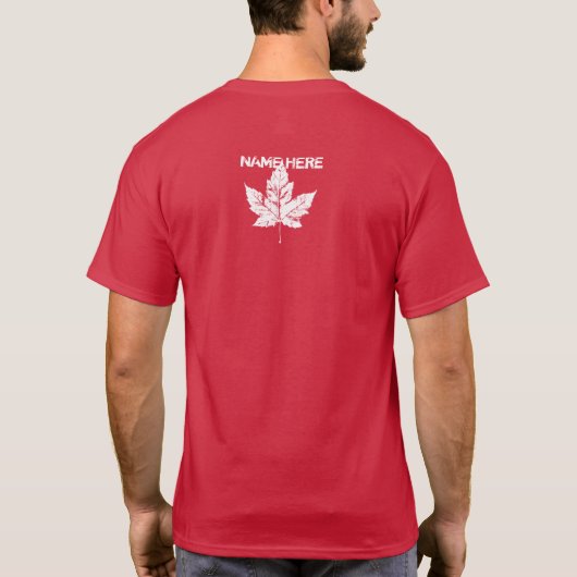 Plus Size Canada Shirt Personalisiert Retro T - Sh (Rückseite)
