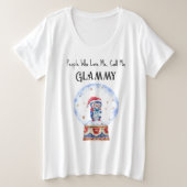 Plus Size Custom Oma Snow Globe Comfort T - Shirt (Design vorne)
