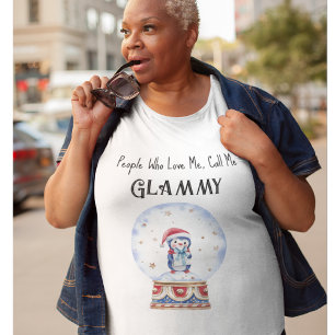 Plus Size Custom Oma Snow Globe Comfort T - Shirt