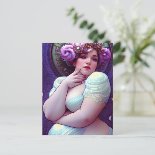 Plus Sized Beauddess Postcard Postkarte (Stehend Vorderseite)