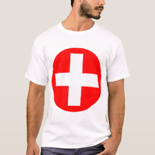 Plus Unterschreiben in Weiß mit Rot T-Shirt