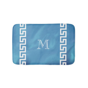 Plüsch-Grieche-Schlüssel Badematte