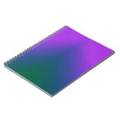 Plüsch-Pfau-Ombre Notizblock (Linke Seite)