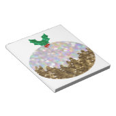 Plüsch-Weihnachtspuddings Notizblock (angewinkelt)