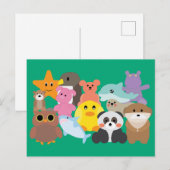 Plüschtiere  postkarte (Vorne/Hinten)