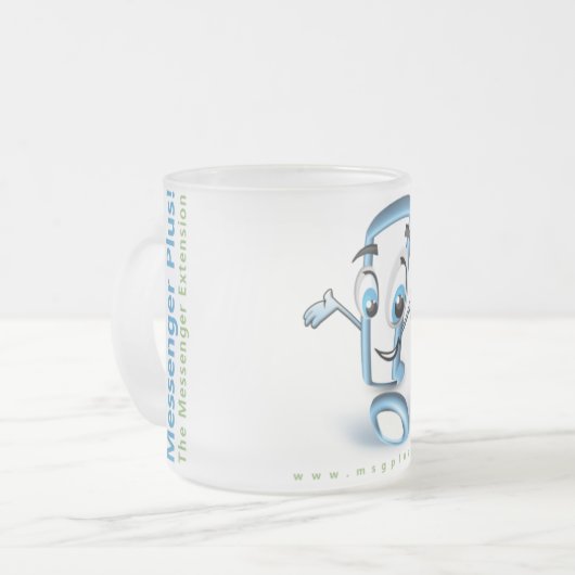 Plusee! Mattiertes Glas 10oz Mattglastasse (Vorderseite Links)