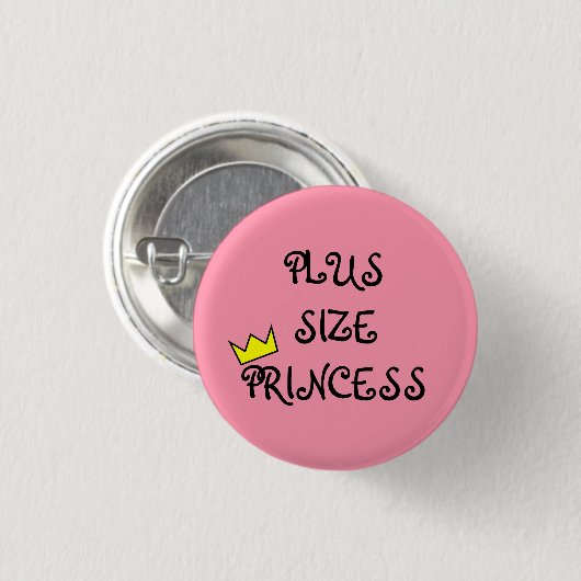 Plusgrößen-Prinzessin Button (Vorne & Hinten)