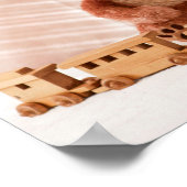 Plush Bear and Toyota Train Poster (Ecke)