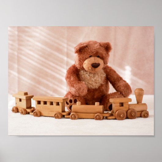 Plush Bear and Toyota Train Poster (Vorne)