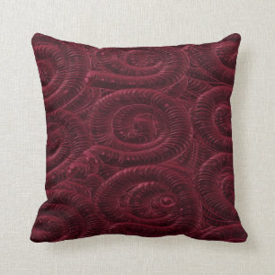 Plush Burgundy Kissen von Barbara Dean Aliaga