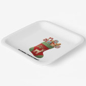Plush Christmas Stocking Illustration Pappteller (Gewinkelt)