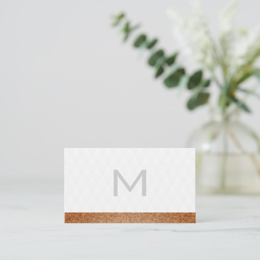 Plush Diamond Pattern mit stilvollem Tile Trim Visitenkarte (Stehend Vorderseite)