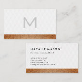 Plush Diamond Pattern mit stilvollem Tile Trim Visitenkarte (Vorne/Hinten)