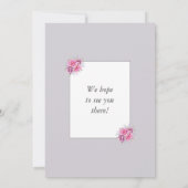 Plush Elephant | Safari Floral Baby Girl Dusche Einladung (Rückseite)