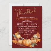 Plush Erntedank Friendsgiving Dinner Custom Einladung (Vorderseite)