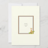 Plush Giraffe | Jungle Safari Baby Dusche Einladung (Rückseite)