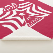 Plush God Is Liebe Star Red & White - Christlich H Sherpadecke (3/4)