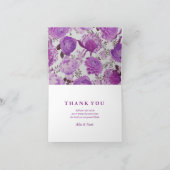 Plush Lila Floral Vielen Dank Dankeskarte (Innenseite)