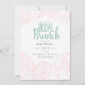 Plush Peony Bridal Brunch Einladung (Vorderseite)