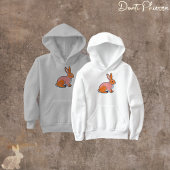 Plush Rabbit Illustration Hoodie