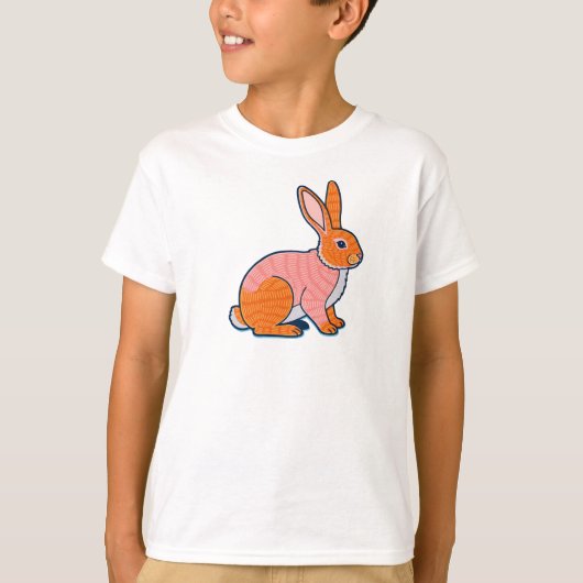 Plush Rabbit Illustration T-Shirt (Vorderseite)