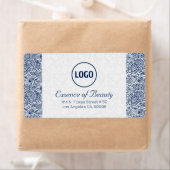 Plush White & Royal Blue Paisley Lace Frame (Insitu)