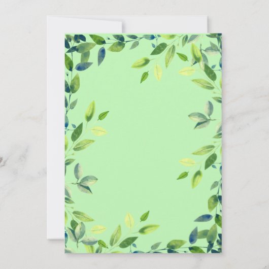 Plush Zebra | Safari Thema Grüne Kinderdusche Einladung (Rückseite)