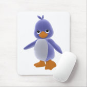 Plushie blauer Toon Pinguin Mousepad (Mit Mouse)