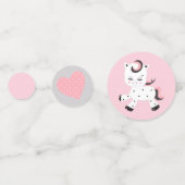 Plushie Pony Pink Girl Babydusche Konfetti (Rückseiten)