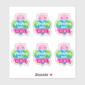 Plushies Liebe Frieden | Niedlich Kawaii Heart Ear Aufkleber (Blatt)