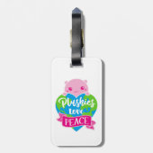 Plushies Liebe Frieden | Niedlich Kawaii Heart Ear Gepäckanhänger (Rückseite vertikal)