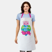 Plushies Liebe Frieden | Niedlich Kawaii Heart Ear Schürze (Getragen)