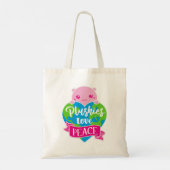 Plushies Liebe Frieden | Niedlich Kawaii Heart Ear Tragetasche (Rückseite)