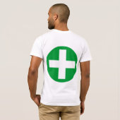 Pluszeichen im Weiß mit Grün T-Shirt (Schwarz voll)