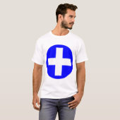 Pluszeichen in Weiß mit Blau T-Shirt (Vorne ganz)
