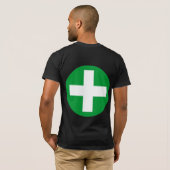 Pluszeichen in weiß mit grün T-Shirt (Schwarz voll)