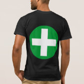 Pluszeichen in weiß mit grün T-Shirt (Rückseite)