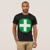 Pluszeichen in weiß mit grün T-Shirt (Vorne ganz)
