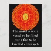 Plutarch Zitat Bildung Lehrer lernen Postkarte (Vorderseite)