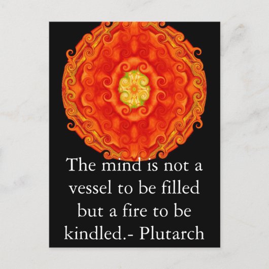 Plutarch Zitat Bildung Lehrer lernen Postkarte (Vorderseite)